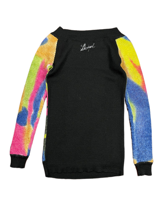Y2k Desigual Long Sleeve Top Multicolor - M