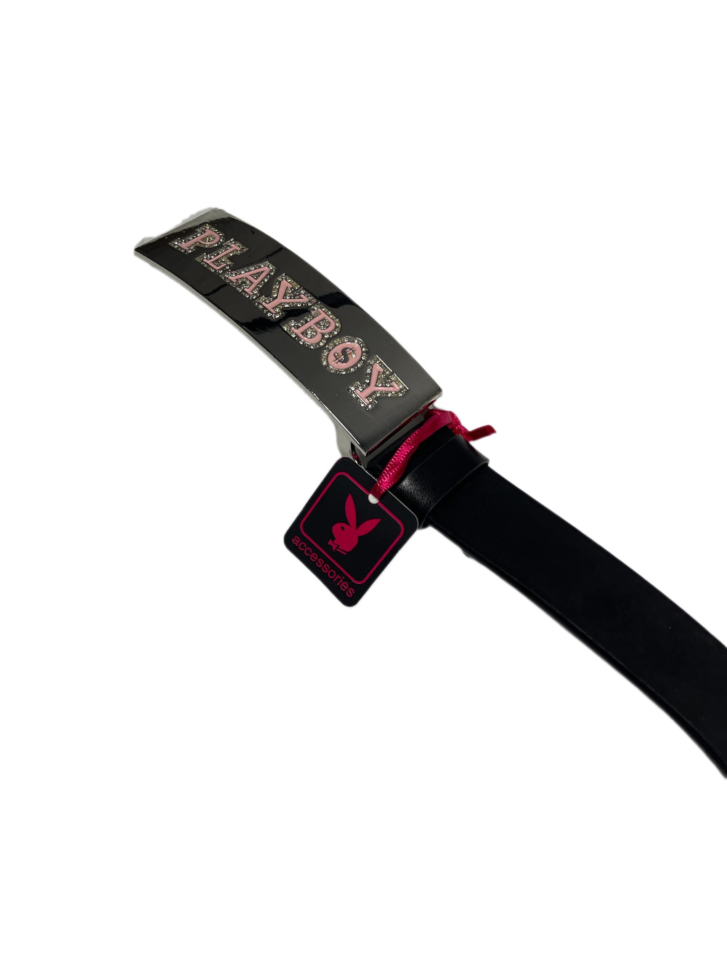 Y2k Playboy Leather Belt Black 2004