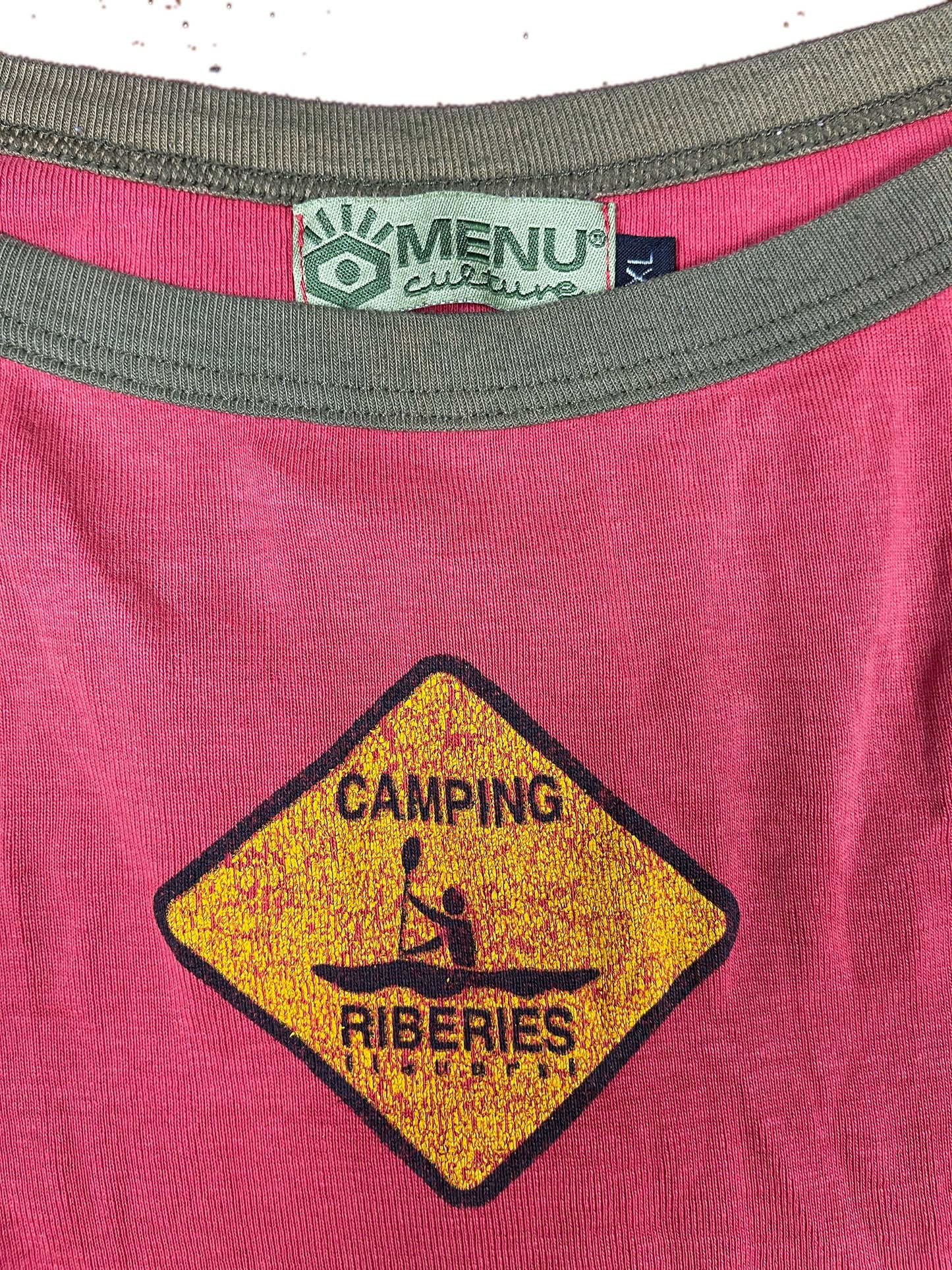 Y2k Menu Sleeveless Top Red - XL