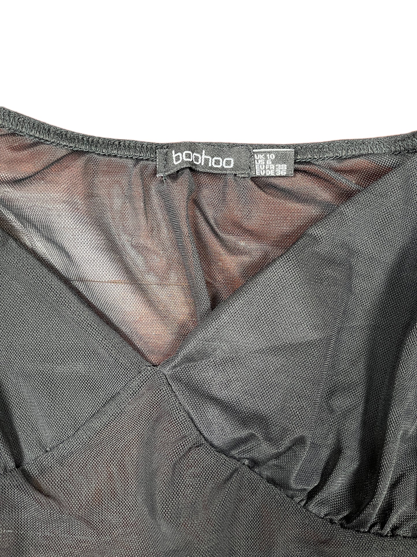 Boohoo Long Sleeve Top Black - S