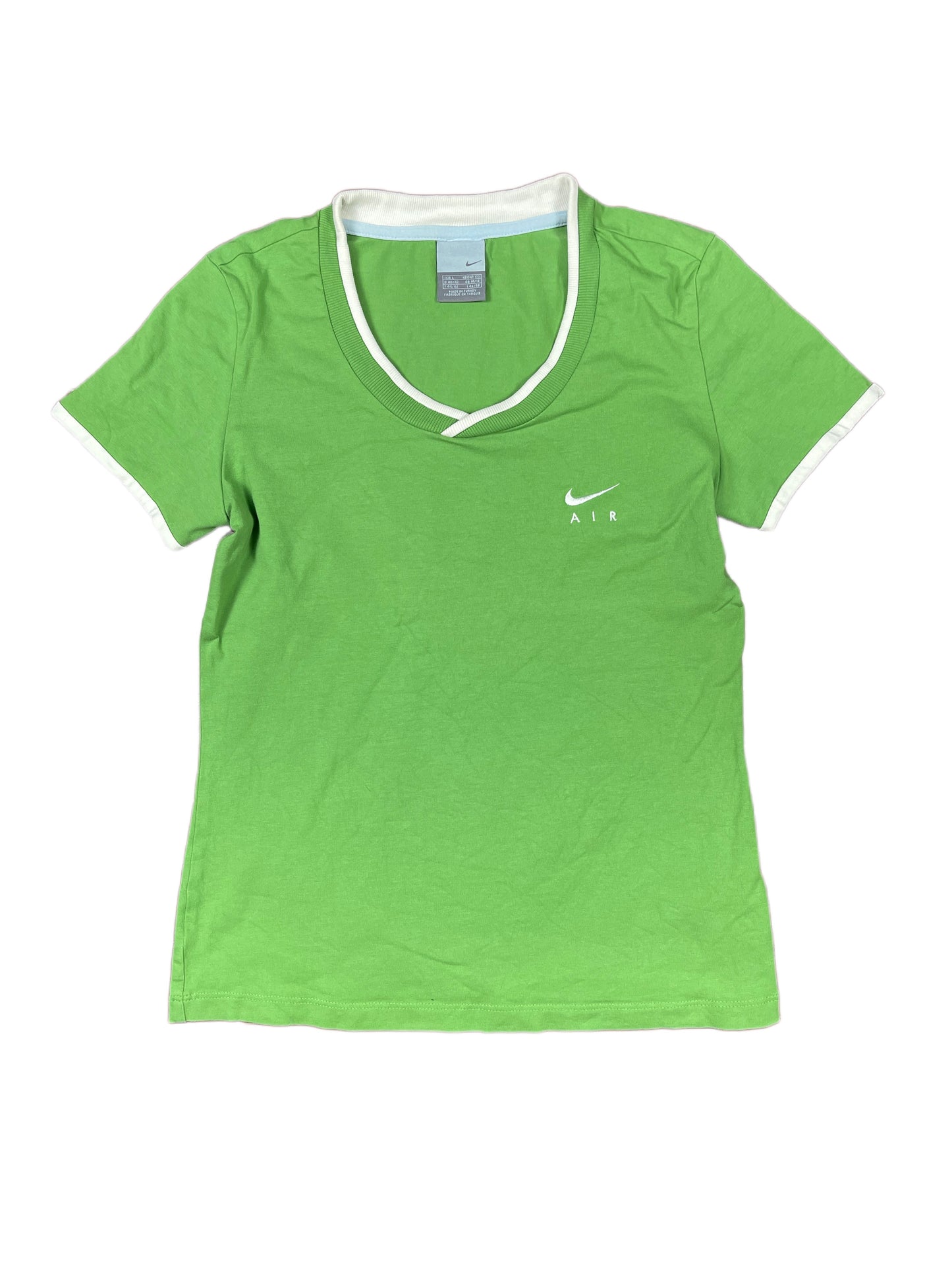 Vintage Nike Air 2000s Short Sleeve Top Green - L
