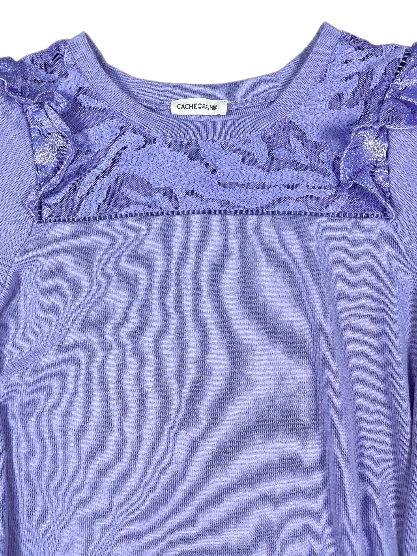 Cache Cache Long Sleeve Top Lilac - S
