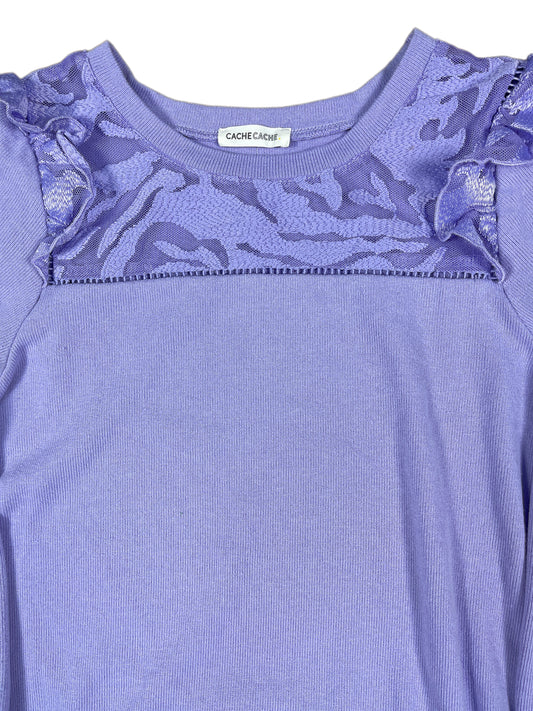 Cache Cache Long Sleeve Top Lilac - S