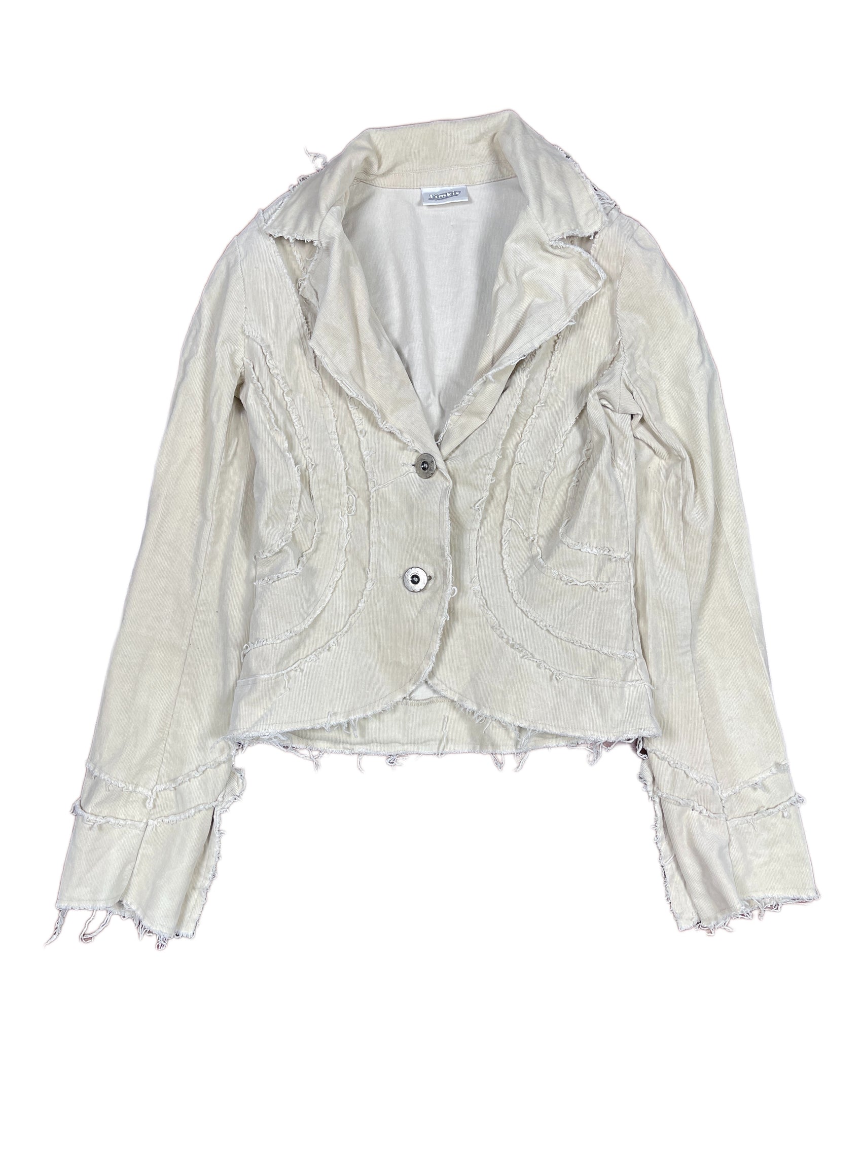Y2k Pimkie Corduroy Jacket Cream - XXS