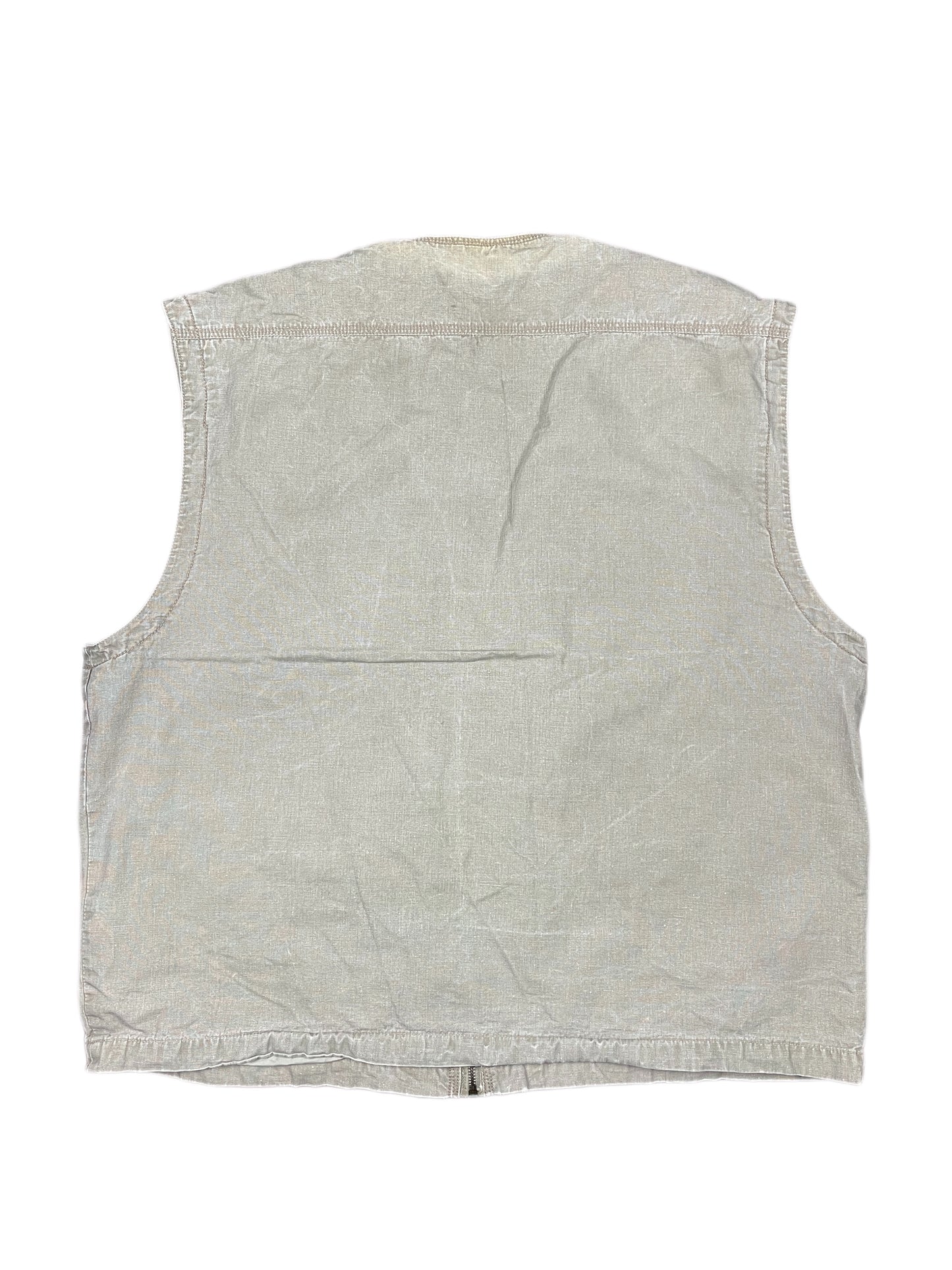 Vintage Springfield Cargo Vest Beige Gray - L