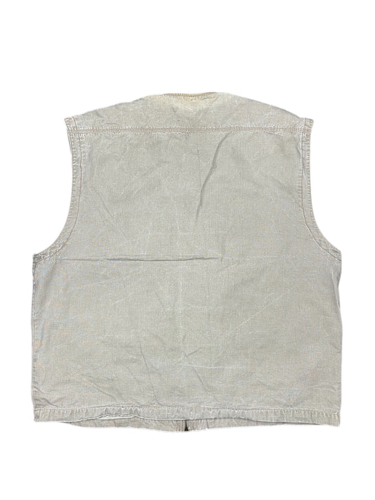 Vintage Springfield Cargo Vest Beige Gray - L