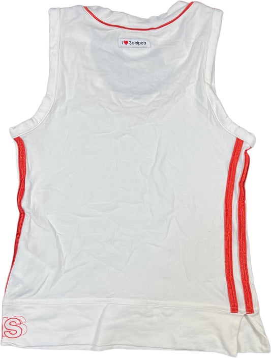 Y2K 2007 Adidas Sleeveless Top White Cotton Blend L