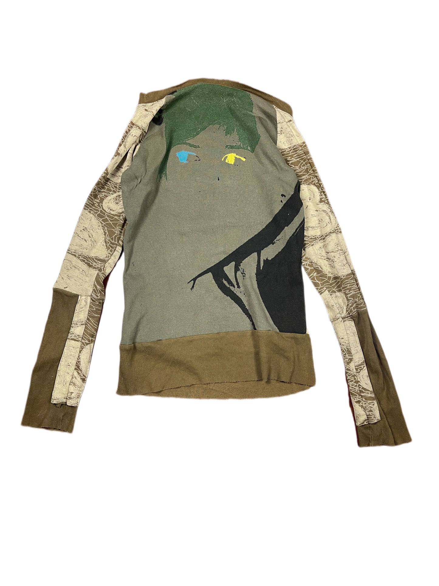 Y2k Desigual Long Sleeve Top Brown - L