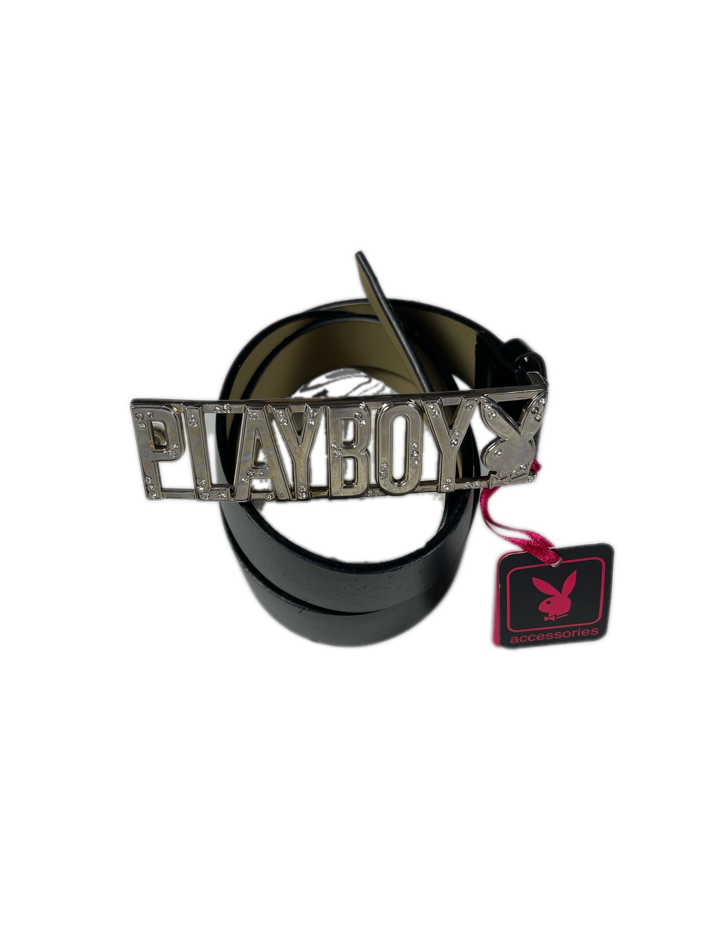 Y2k Playboy Plug Belt Black 2004