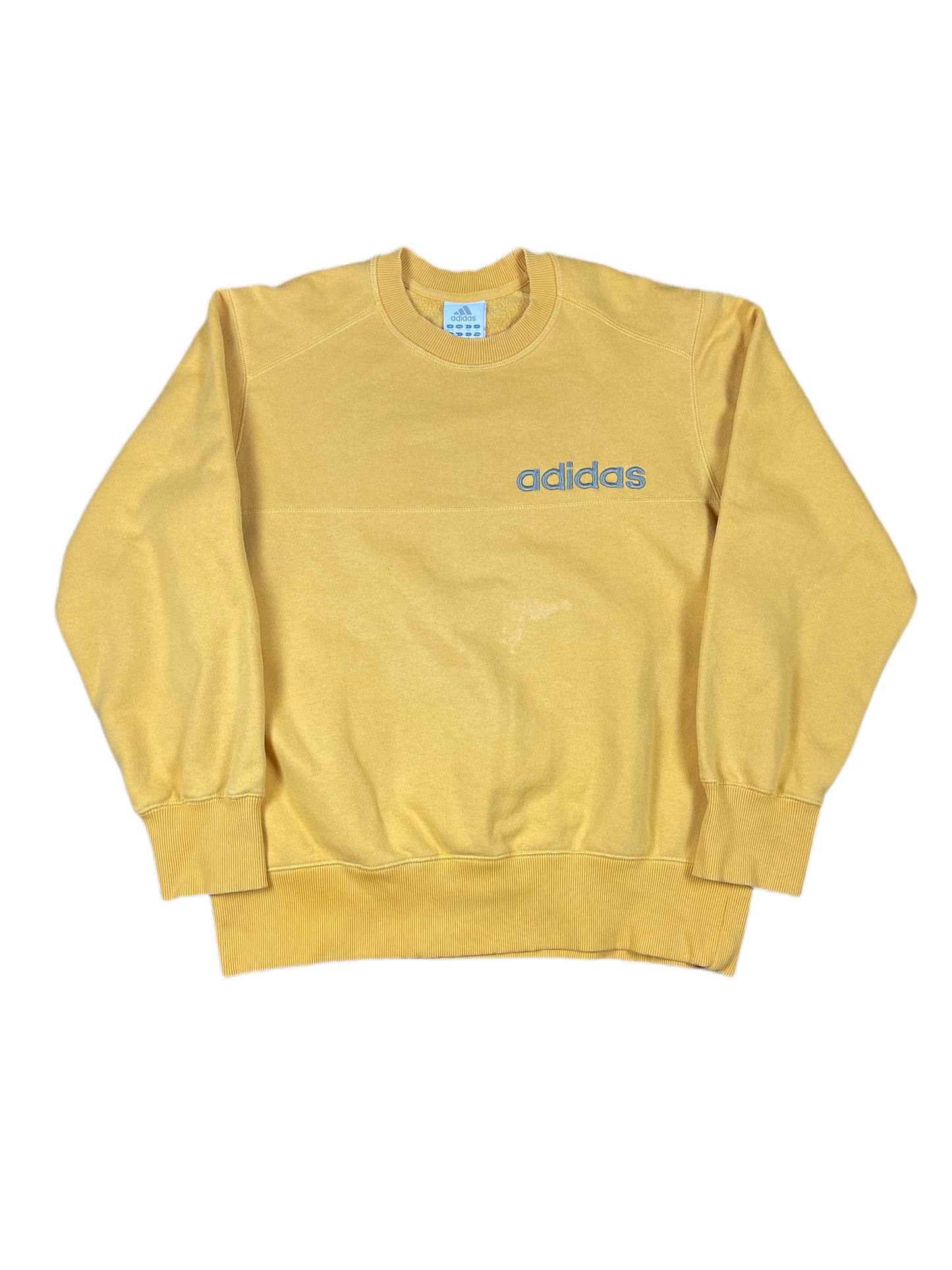 Vintage 2002 Adidas Sweatshirt Yellow Mustard S
