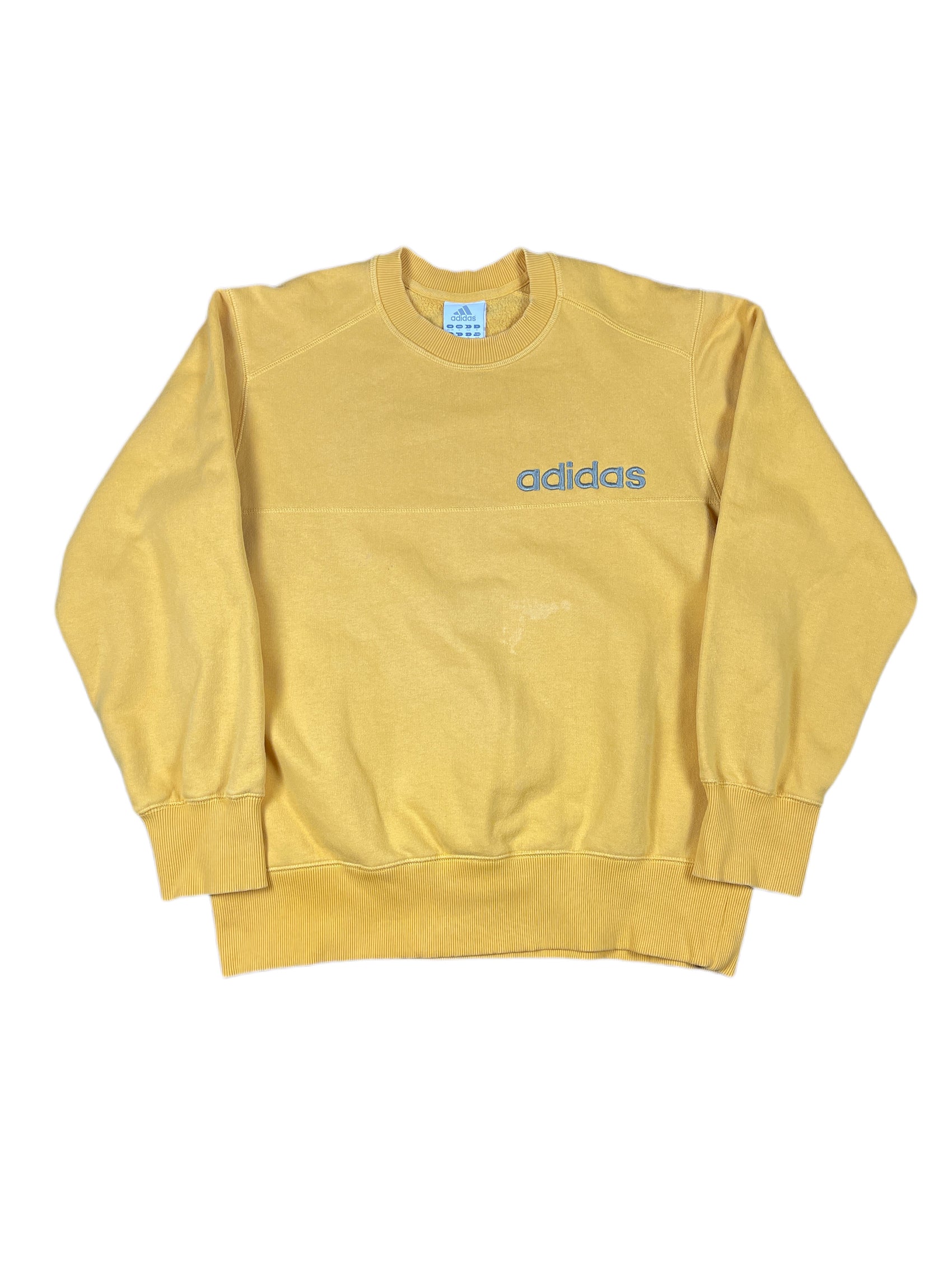 Vintage 2002 Adidas Sweatshirt Yellow Mustard S
