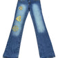 Y2k XFN Flared Denim Pants Blue - S