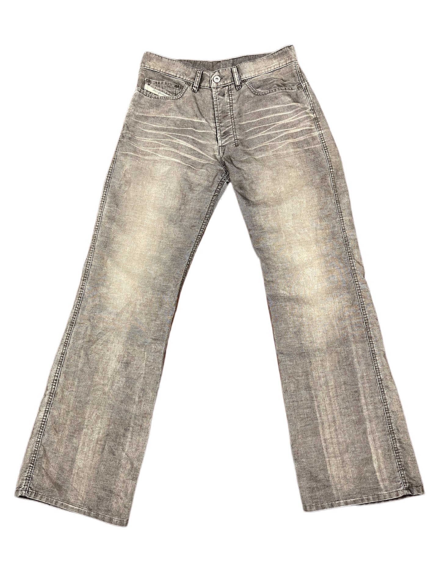 Y2k Diesel Bootcut Flared Corduroy Pants Brown - M