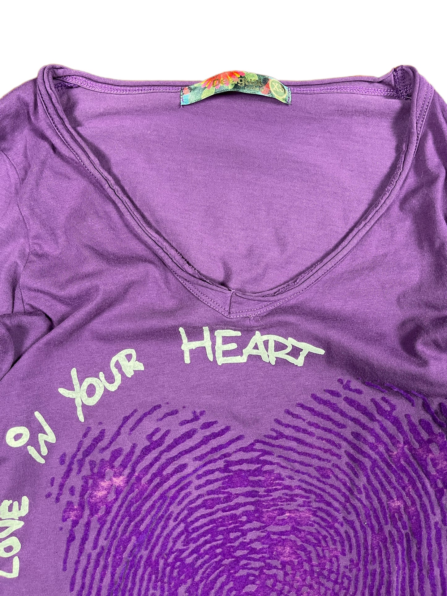 Y2k Desigual Long Sleeve Top Purple - XS