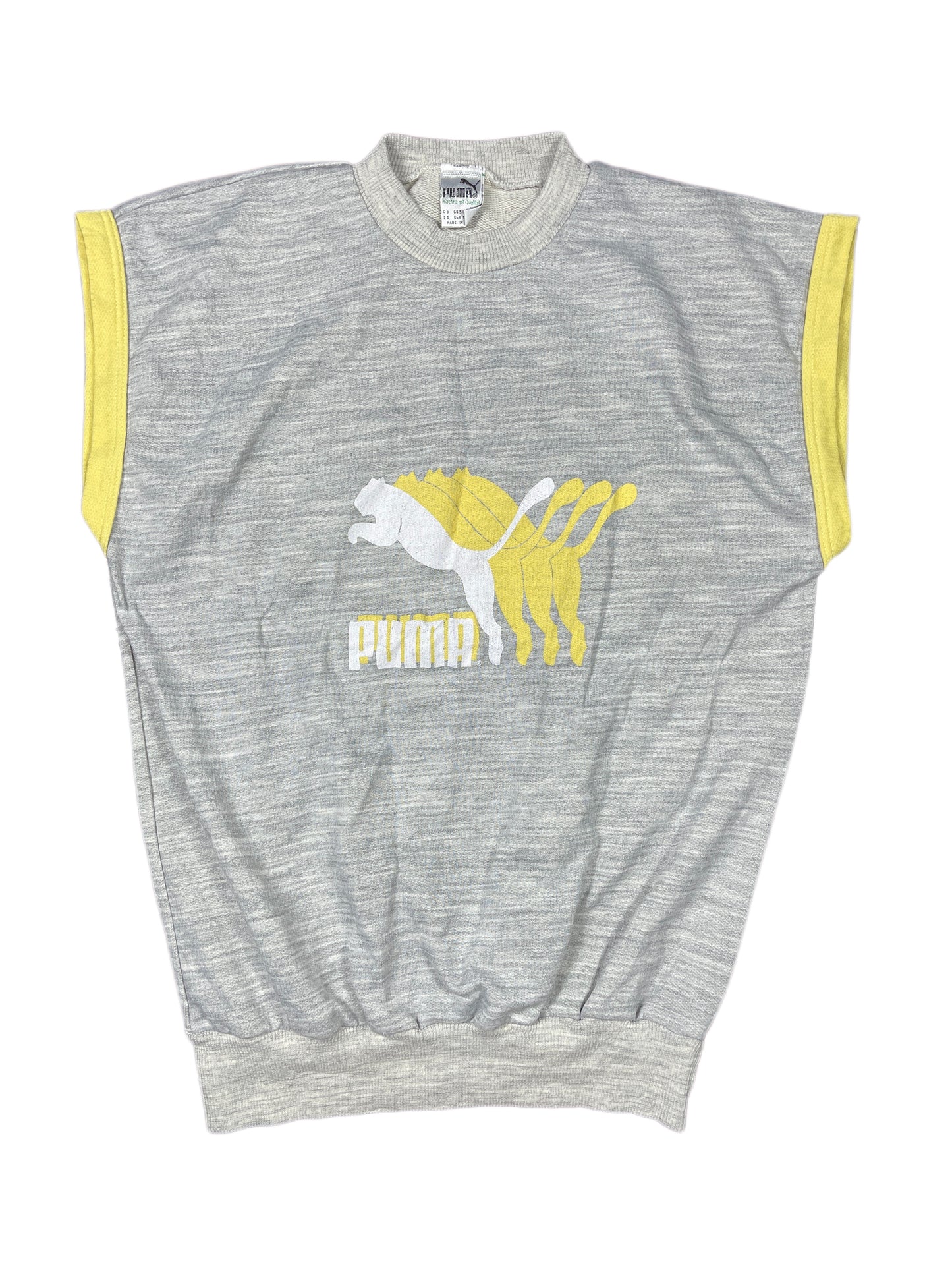 Vintage Puma Sleeveless Sweatshirt Gray - M/L