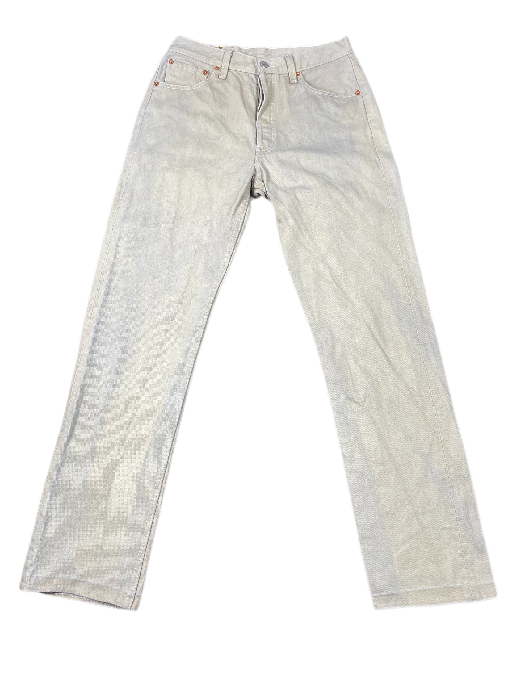 Vintage Levi's 501 Denim Pants Beige - S