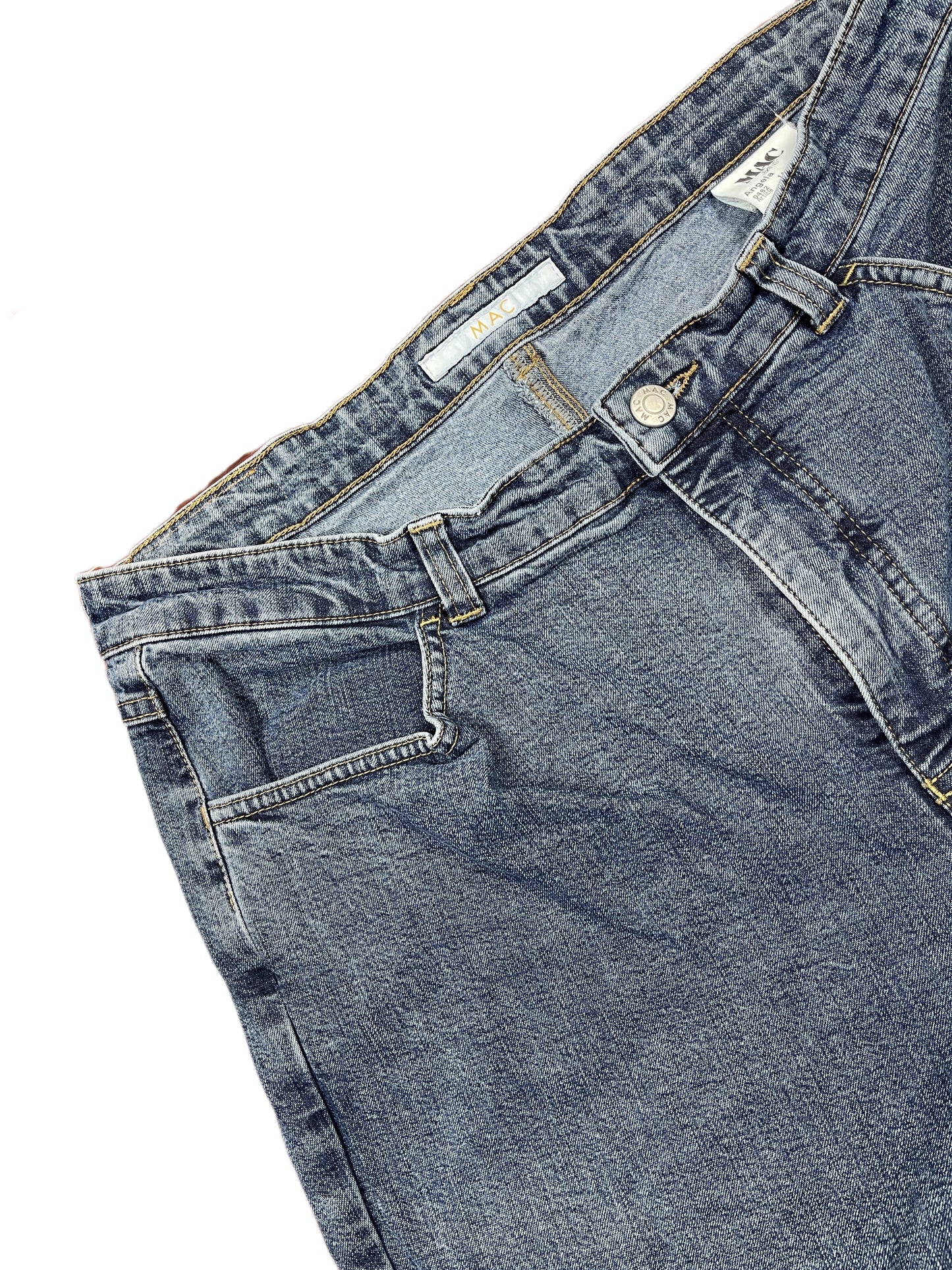 Y2k MAC Flared Denim Pants Blue - XXL