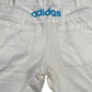 Y2k Adidas Low Waist Sport Capri Pants White Blue - S