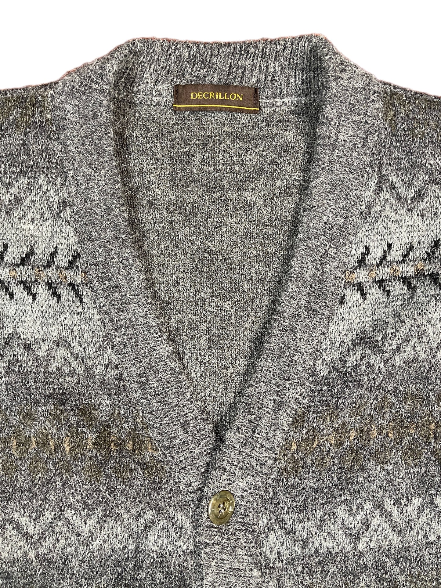 Vintage Decrillon Cardigan Gray - L