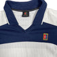 Y2k 2000s Nike Challenge Court Short Sleeve Top Tennis Sport White Navy M