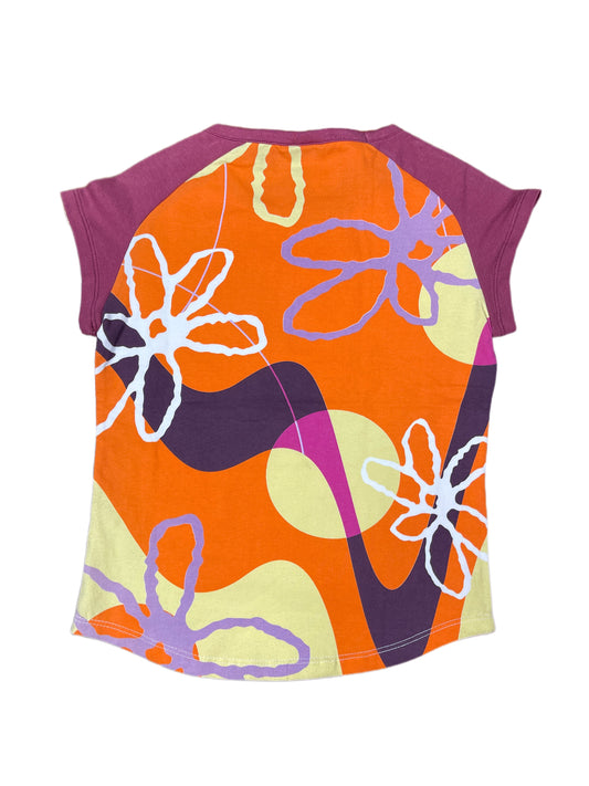 Y2k Mistral Short Sleeve Baby Top Red Orange - XXS/XS