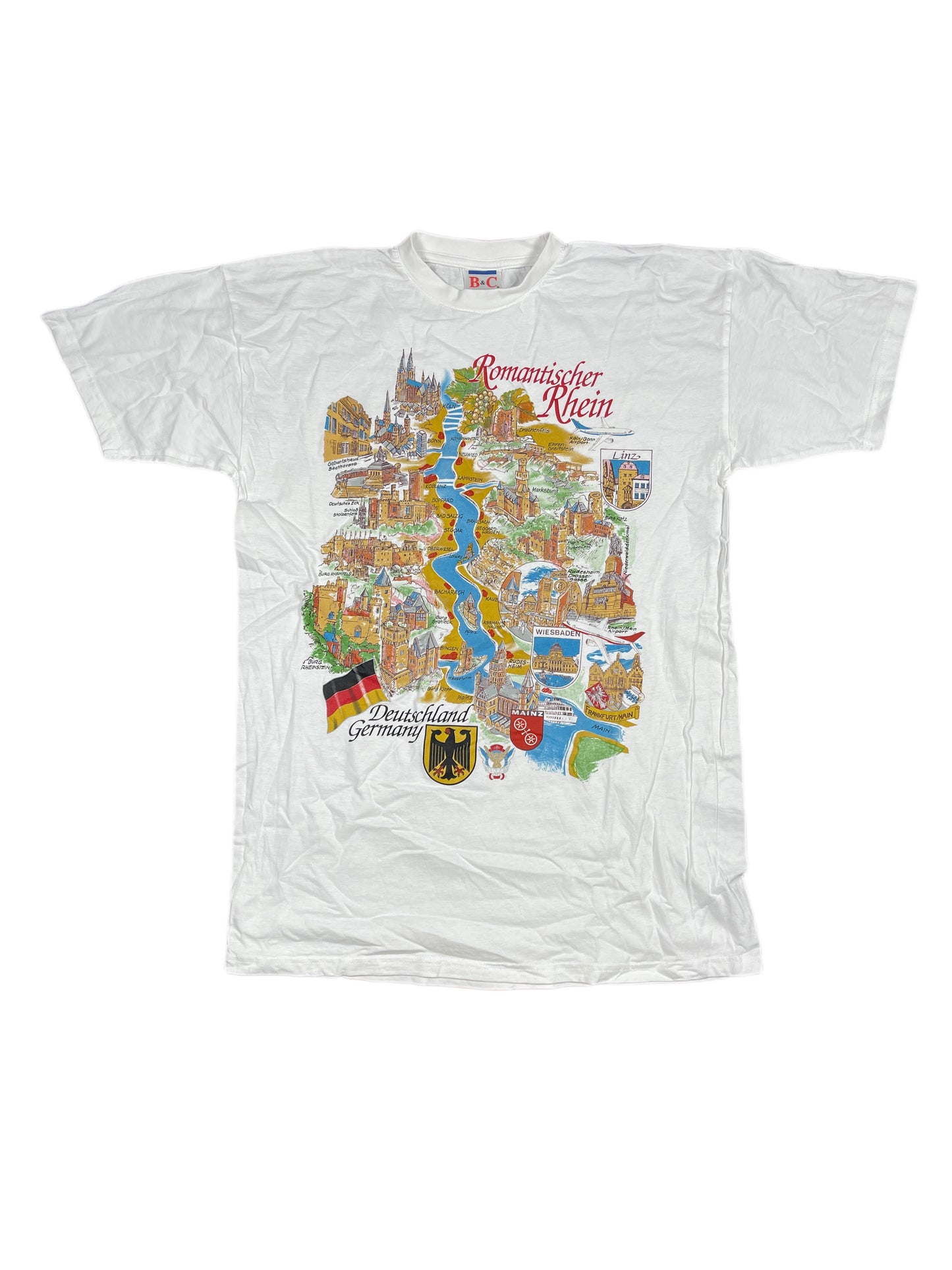 Vintage B&C Rhein T-Shirt White - L