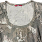 Y2k Esprit Short Sleeve Top Brown - M
