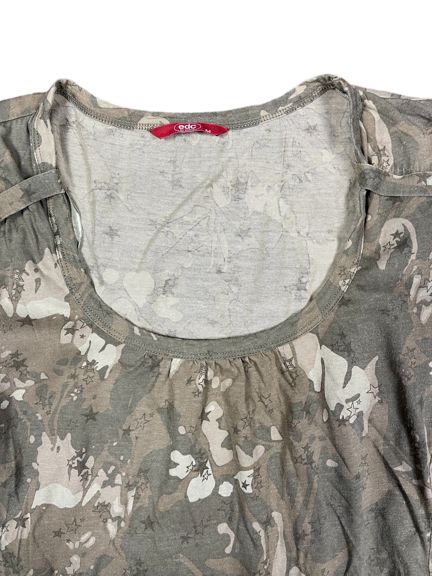 Y2k Esprit Short Sleeve Top Brown - M