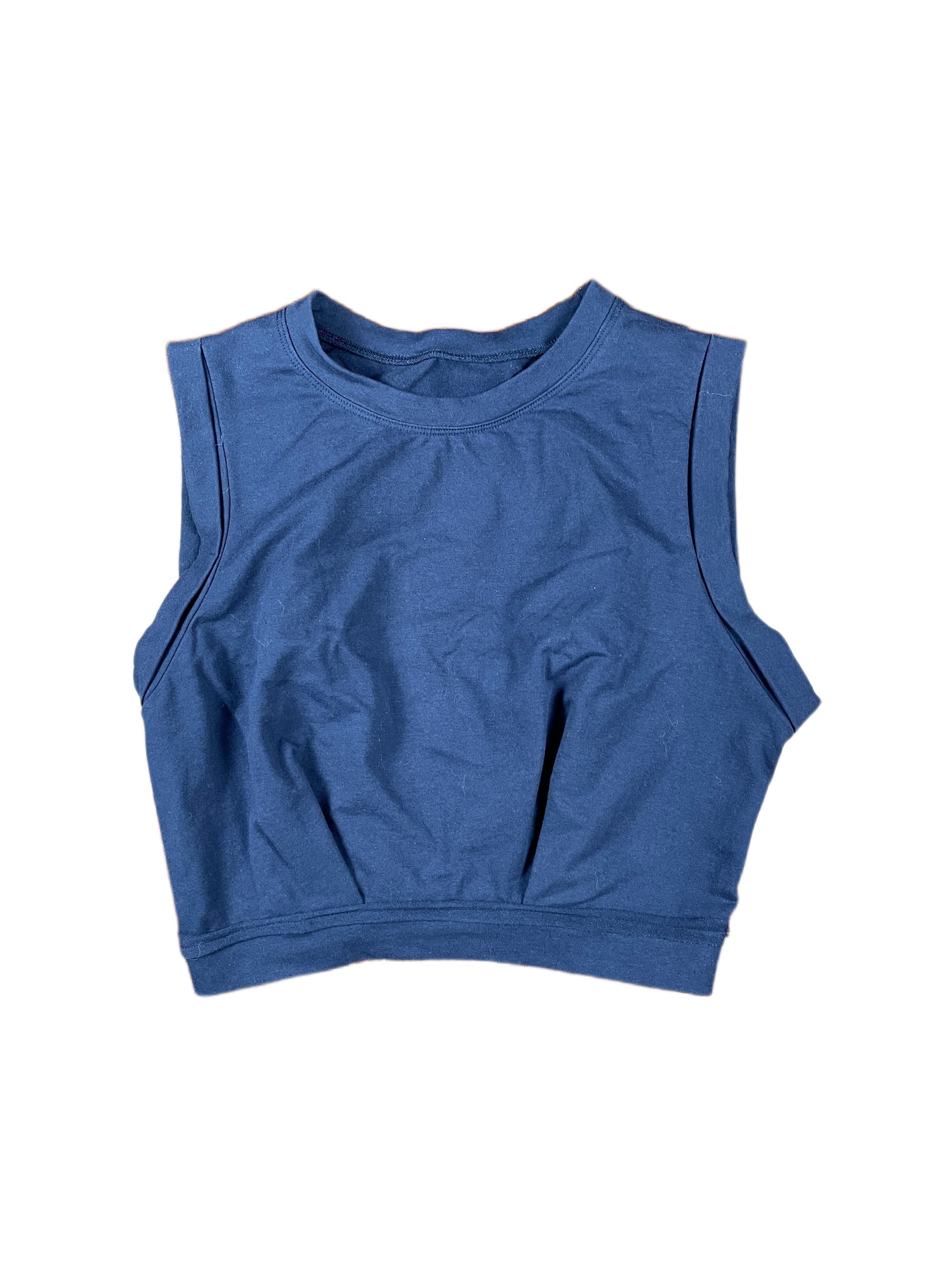Y2k Sleeveless Top Navy - S