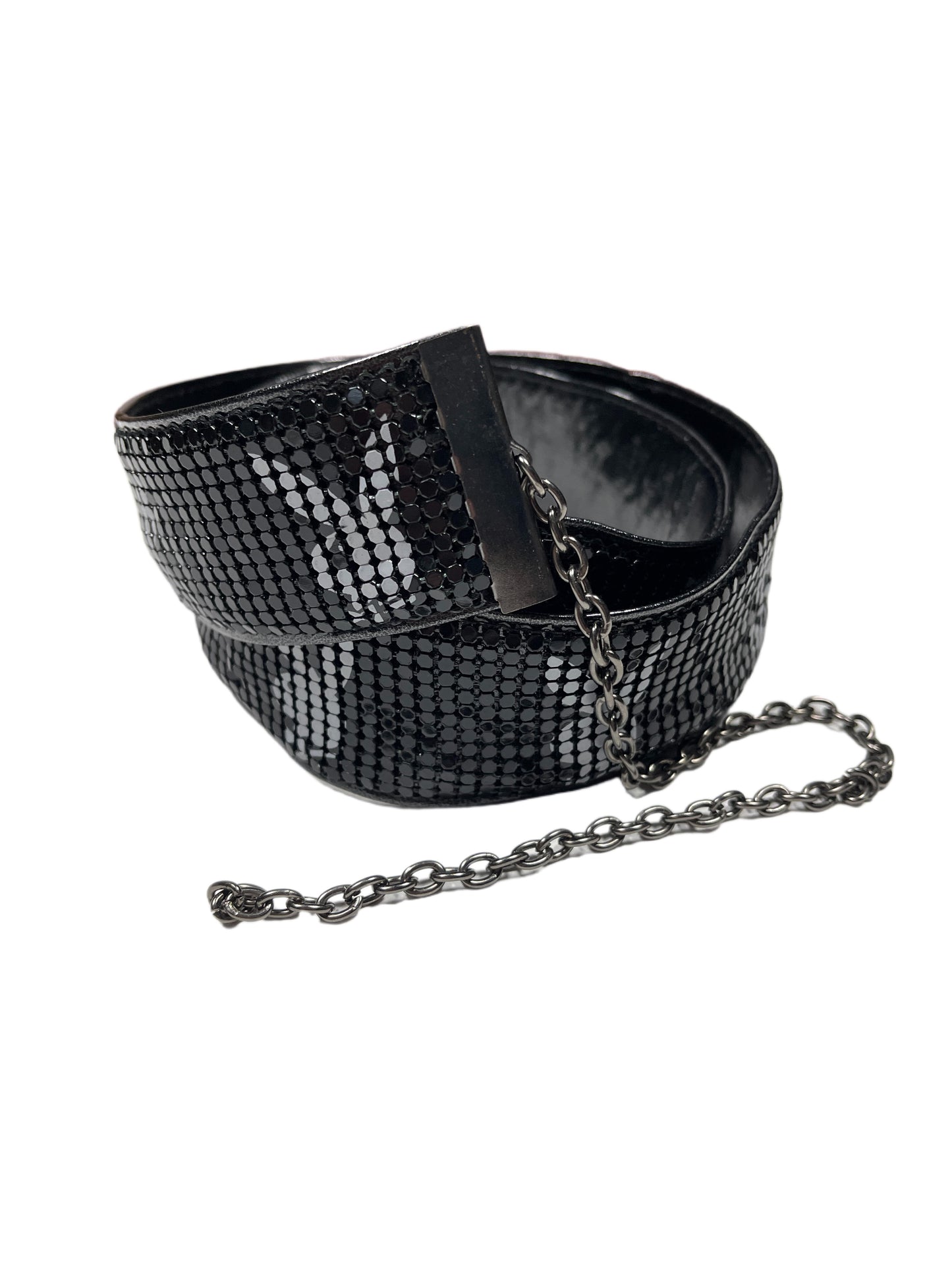 Y2k Playboy Tiles and Chains Belt Black 2004