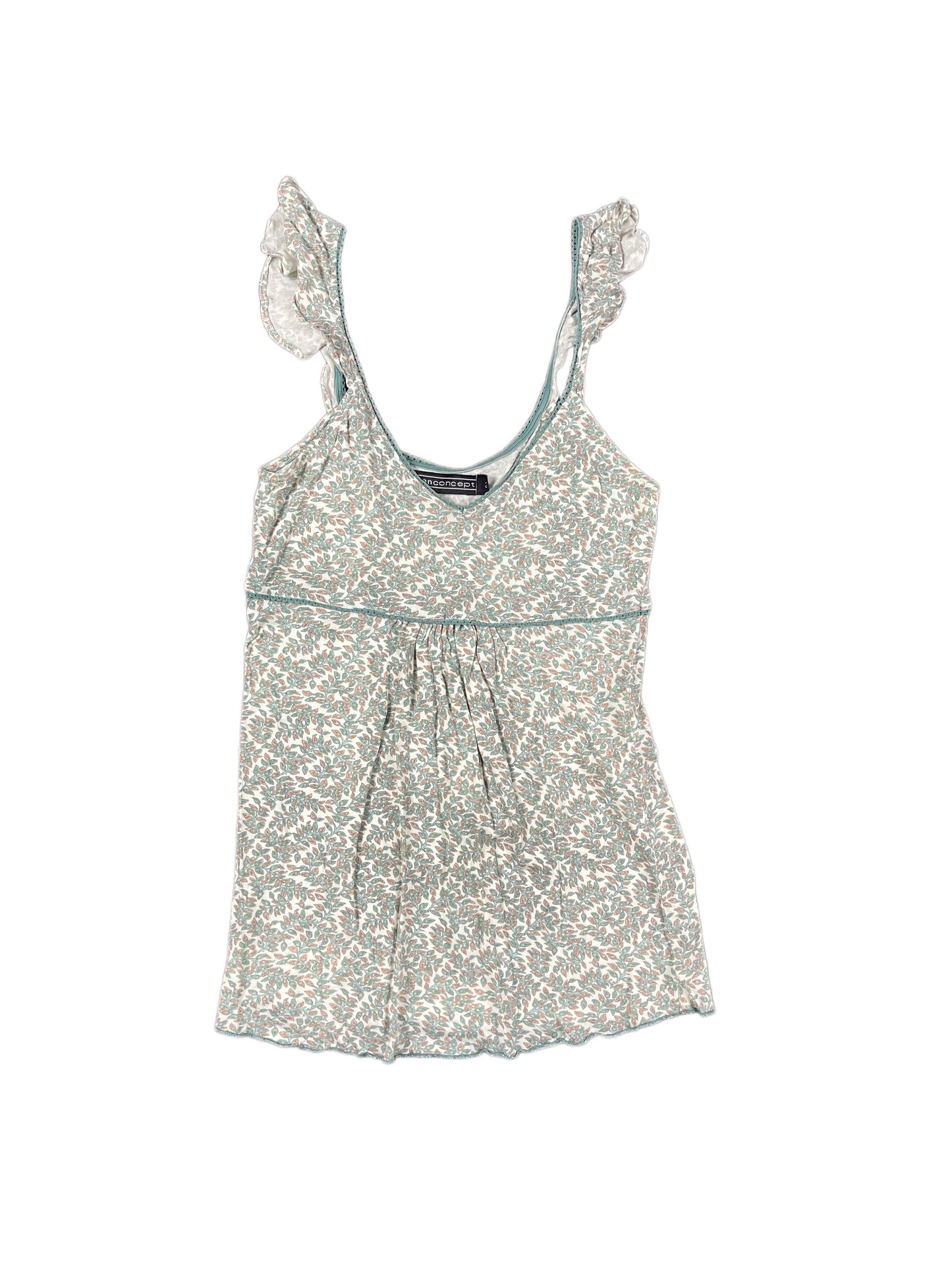Y2k Urban Concept Sleeveless Top Green - S