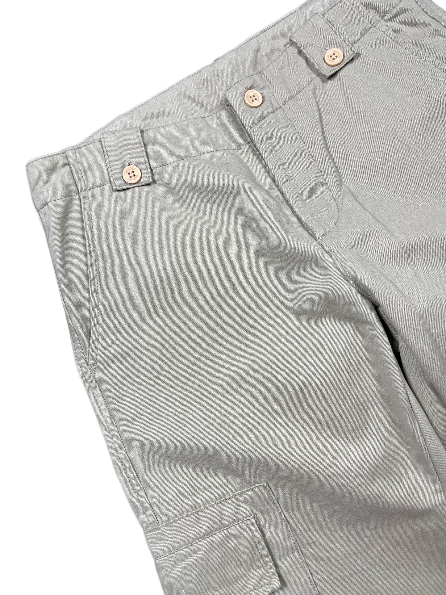 Y2k Headline Low Waist Cargo Pants Beige - M