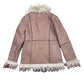 Y2k Morgan Fake Faux Fur Jacket Brown - M