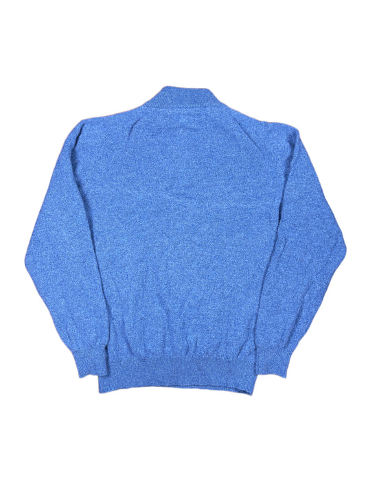 Lloyds Wool Zip Knitted Sweatshirt Blue - XXL