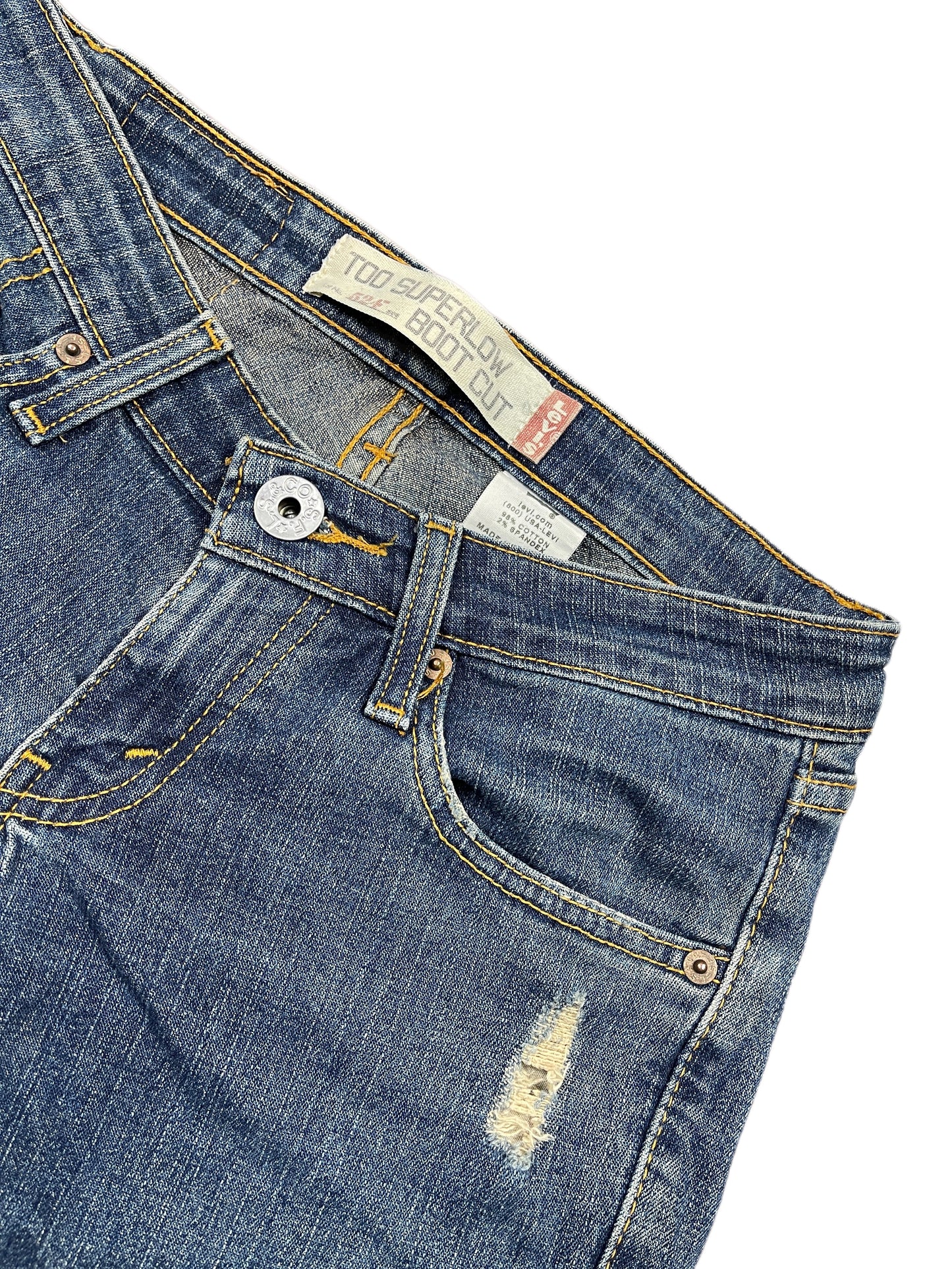 Y2k Levi's Low Waist Boot Cut Denim Pants Blue S