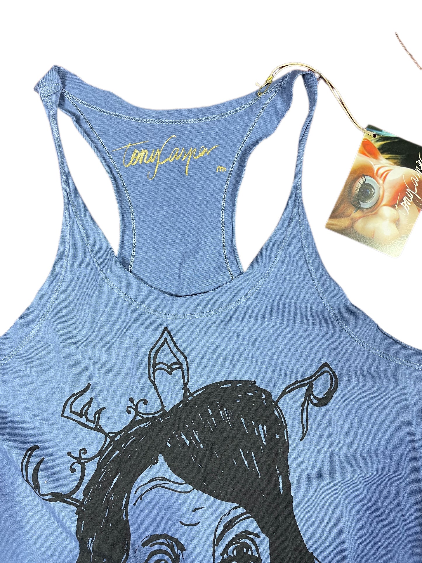 Y2k Tony Casper Sleeveless Top Blue - M