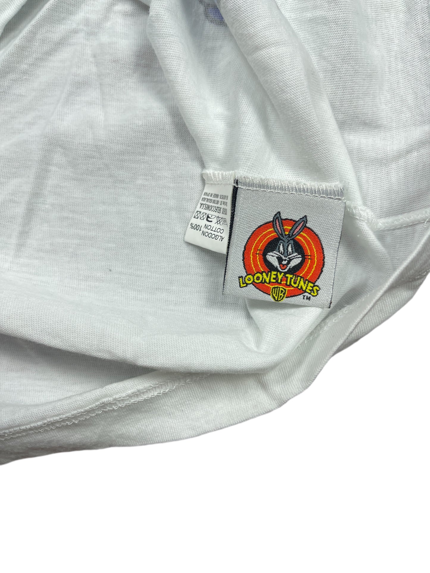Vintage Looney Tunes 1999 Tweety Warner Bros Short Sleeve Top White Blue - S