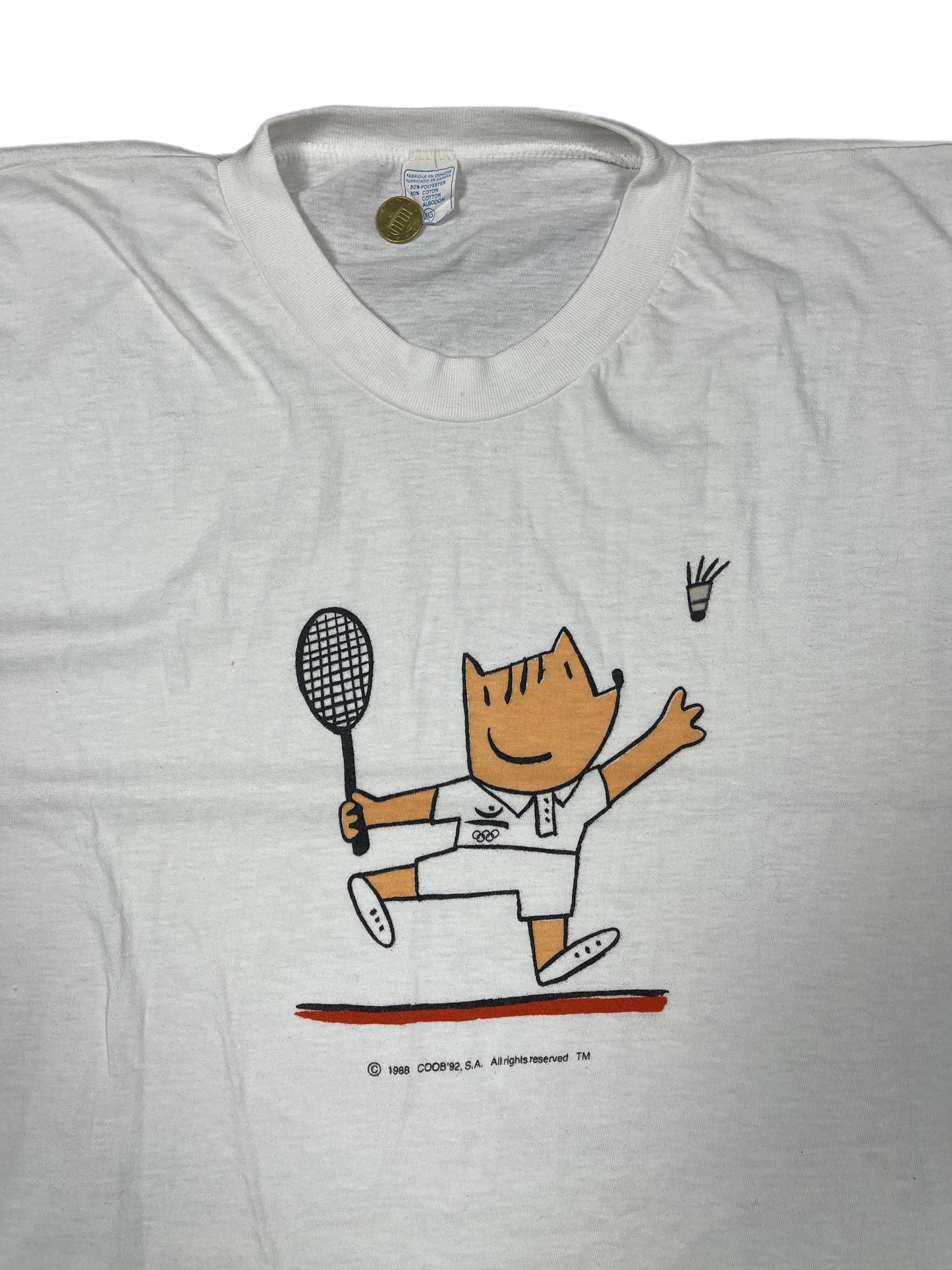 Vintage 1992 Barcelona Olimpic Games Cobi Tennis - L