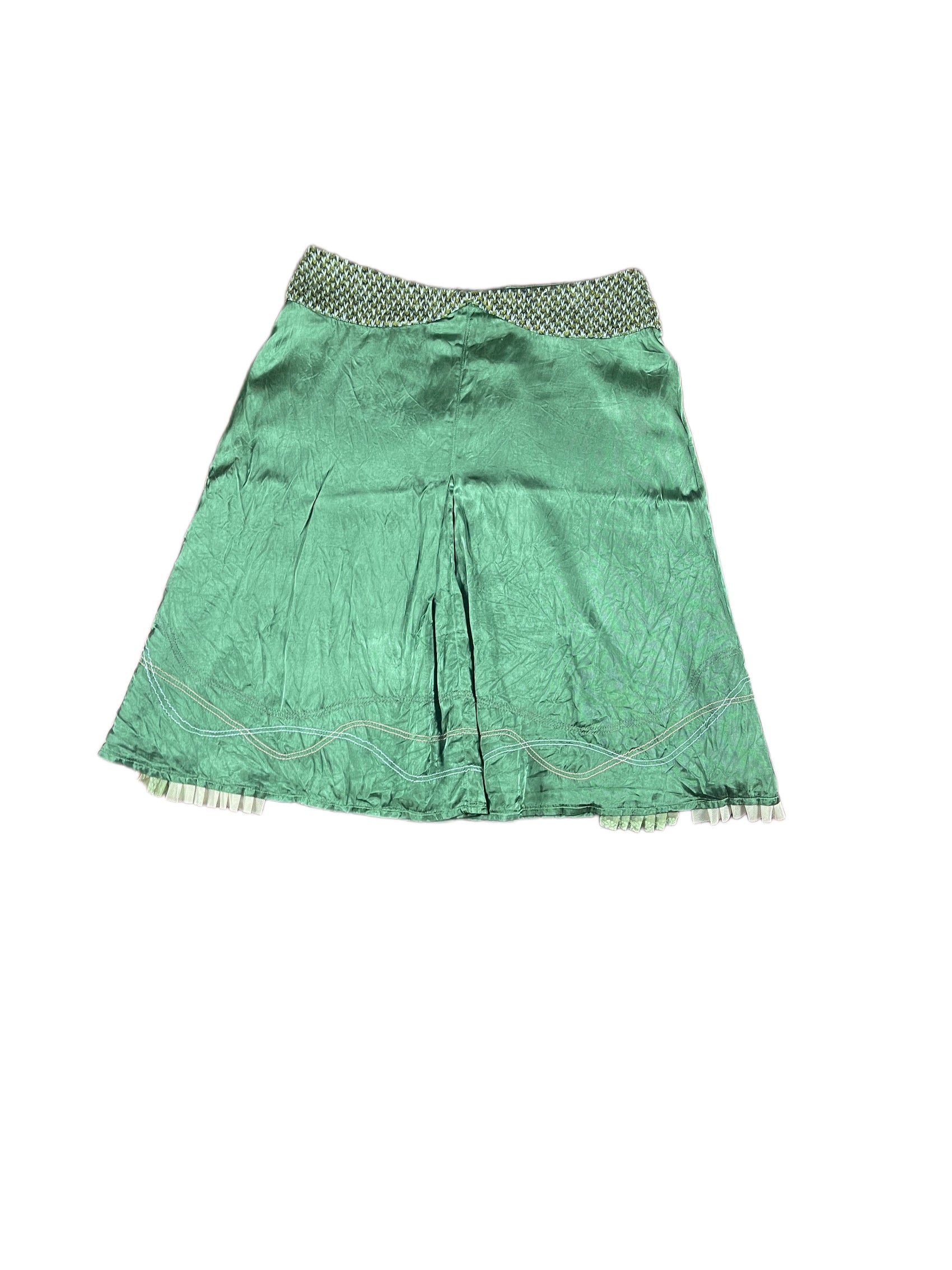 Vintage Custo Barcelona Midi Skirt Green - L