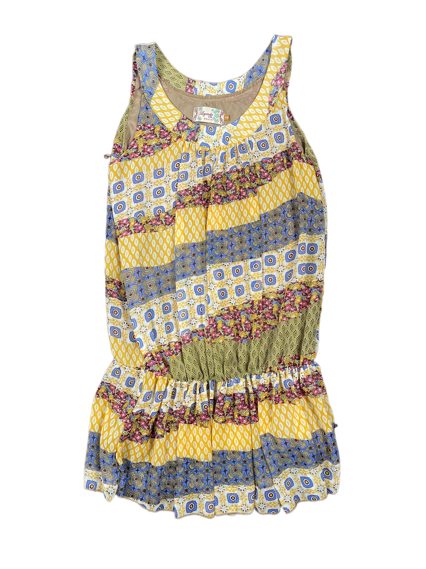 Y2k Leyenda Sleeveless Dress Multicolor - XL