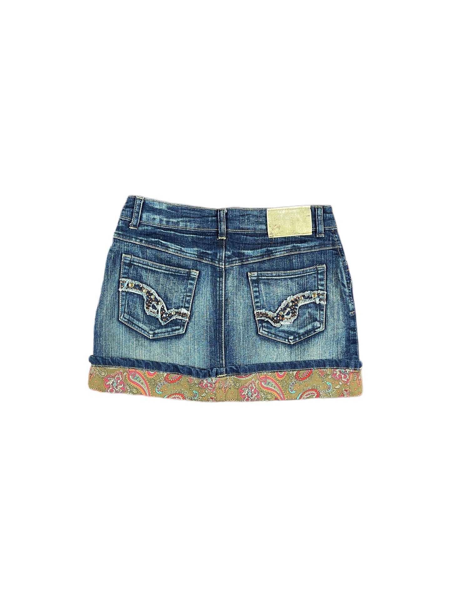 Y2k Go Go Fashion Denim Skirt Blue - M