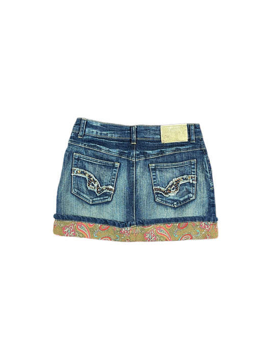 Y2k Go Go Fashion Denim Skirt Blue - M