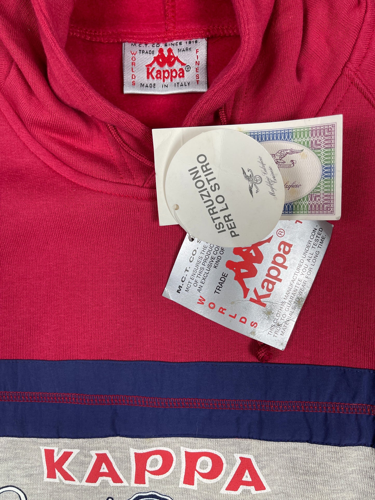 Vintage Kappa 90s Hoodie Red - S