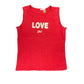 Y2k Sleeveless Top Love Girl Red - S