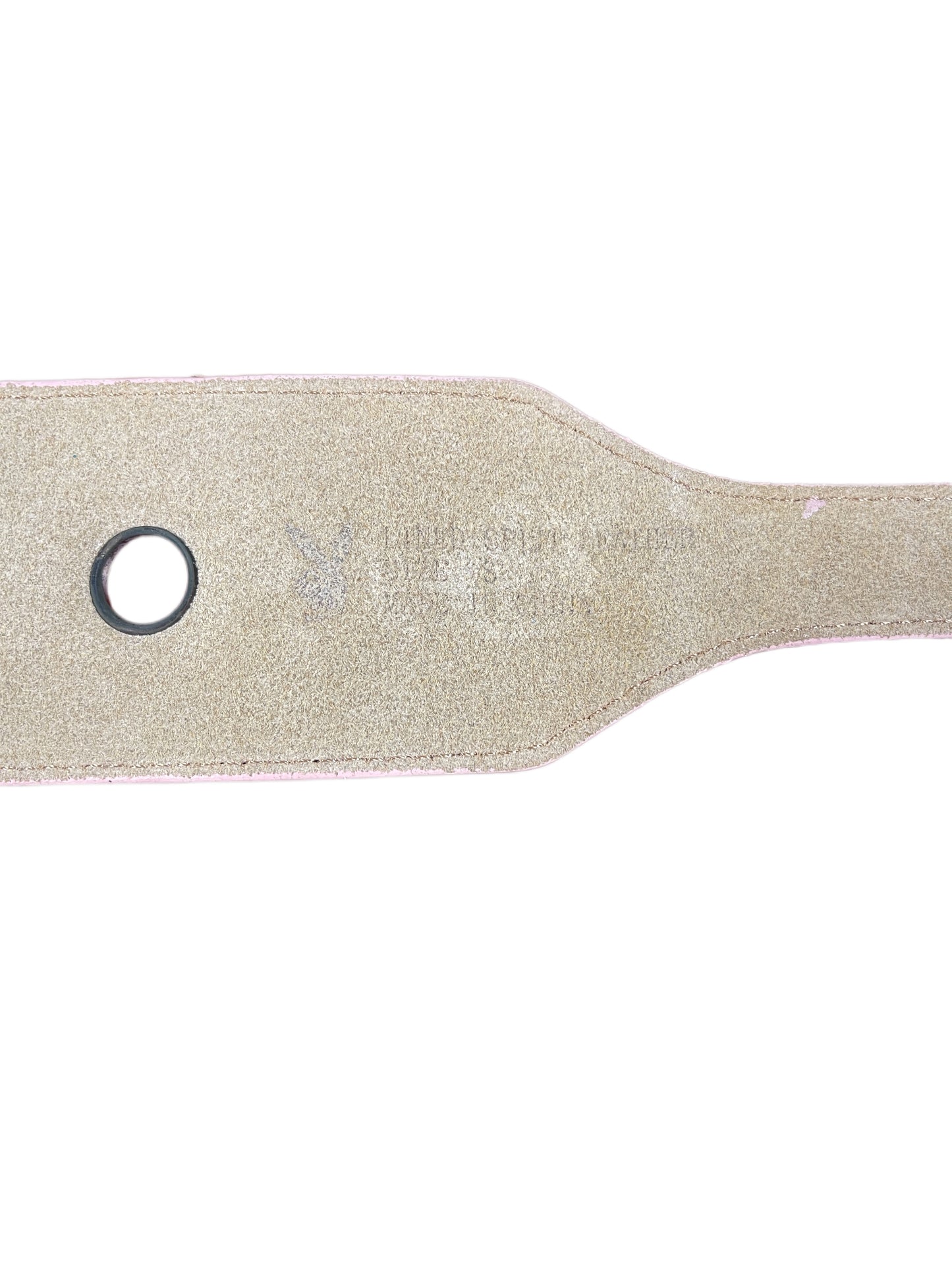 Y2k Playboy Thick Leather Belt Rose 2004