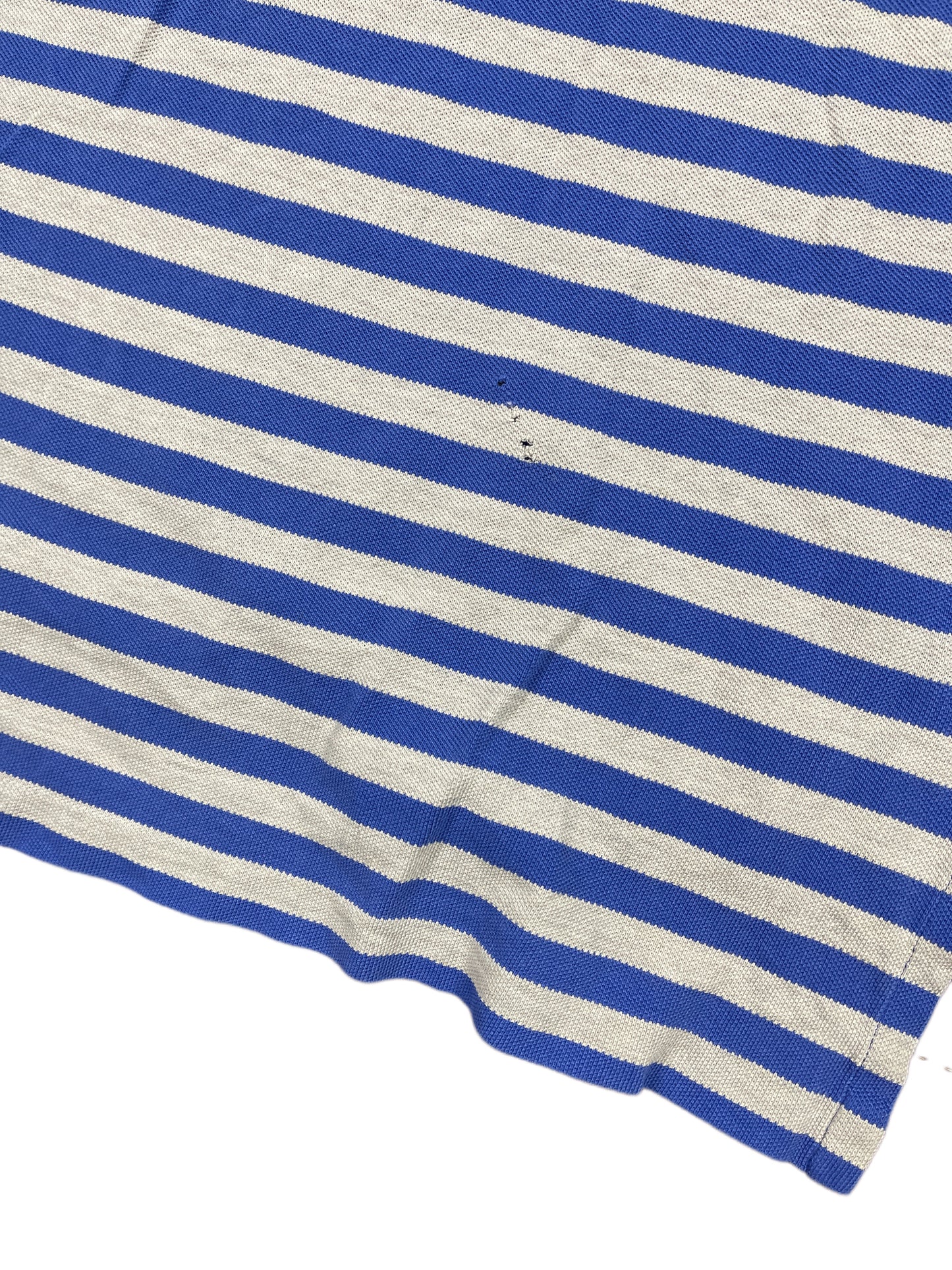 Vintage Polo Sport Ralph Lauren 1990s Polo Shirt Striped Blue Gray - XXL