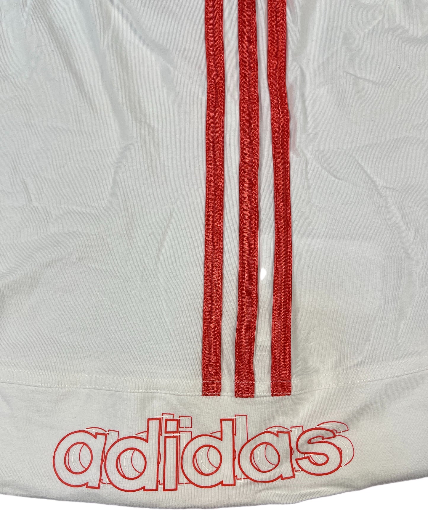 Y2K 2007 Adidas Sleeveless Top White Cotton Blend L
