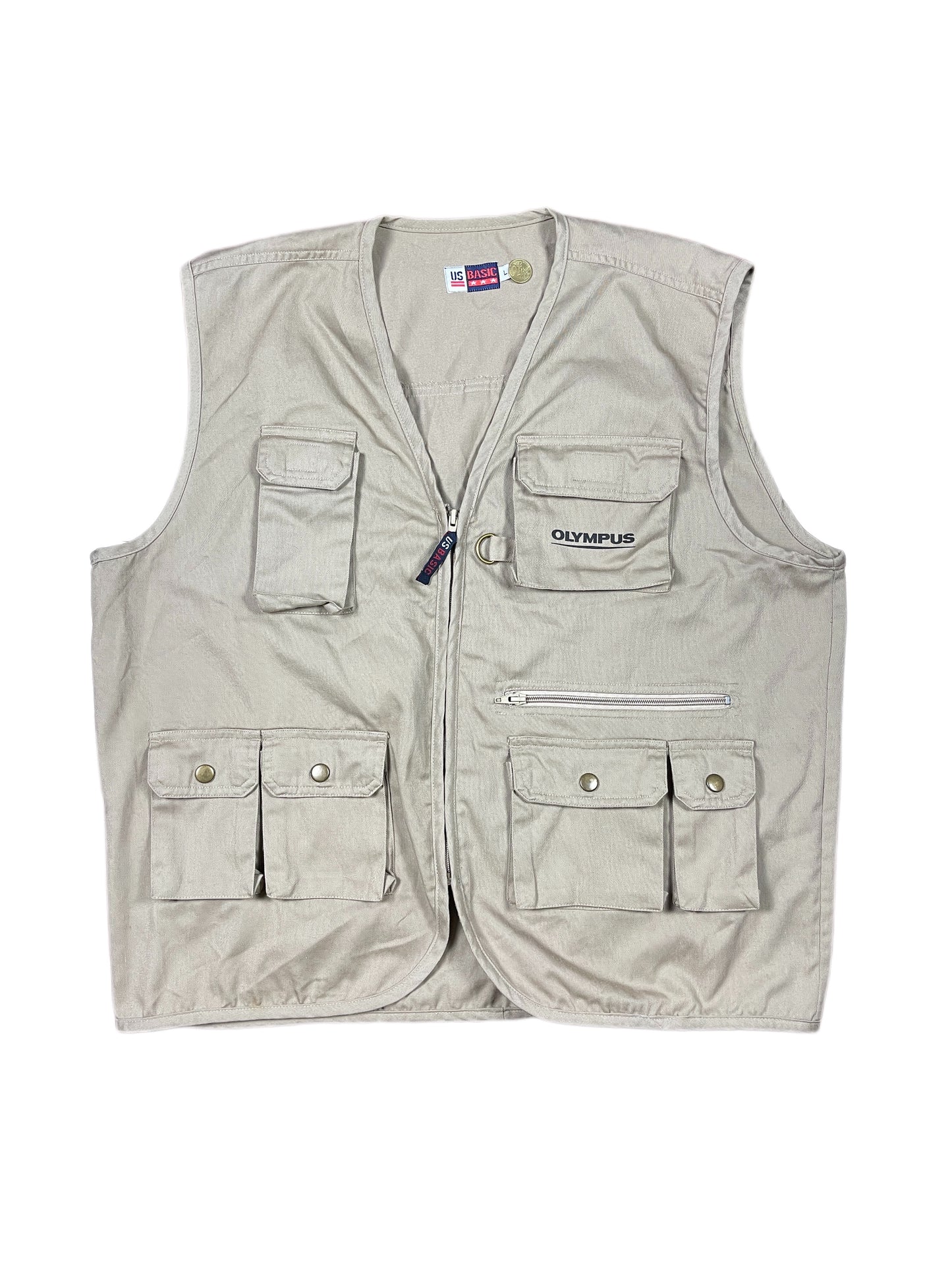 Y2k Olympus Cago Vest Beige - L