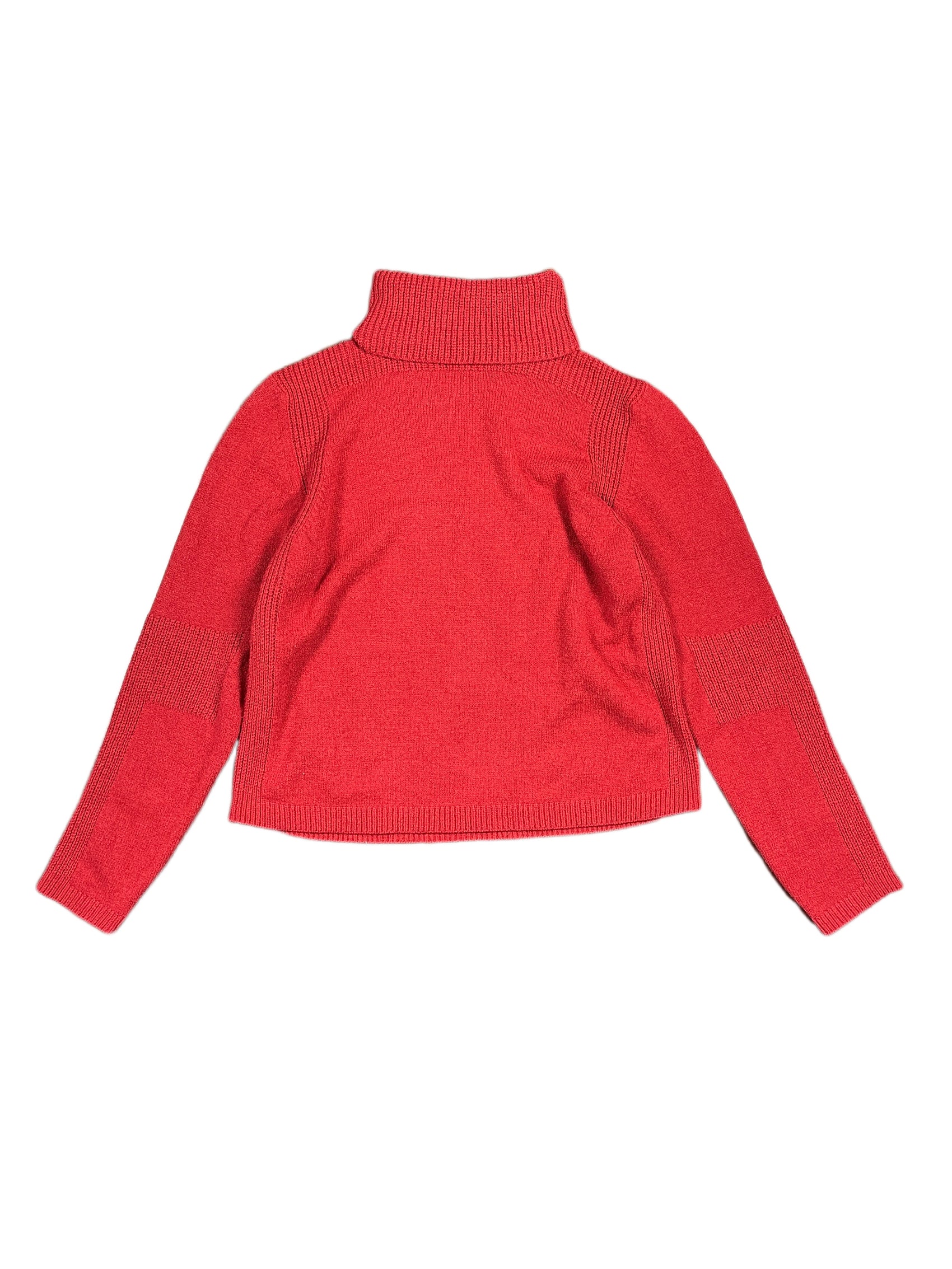 VIntage Guitare Knitted Turtleneck Sweatshirt Red - S/M