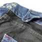 Y2k Authentic Hispanic Low Waist Bootcut Corduroy Denim Pants Blue Black - XXL